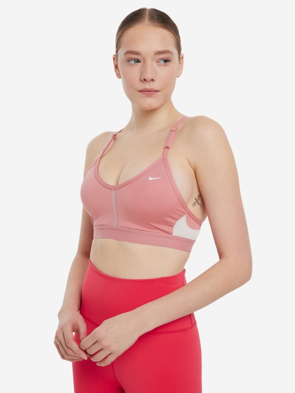 Nike Women's Dri-FIT Indy Light-Support Padded V-Neck Sports Bra Large